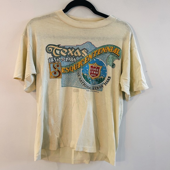 Other - Vintage Texas Sesquicentennial Graphic Tee - Cream